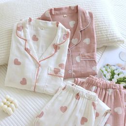 Women's Sleepwear Spring Pyjamas Long Sleeved Cotton Autumn Cute And Sweet Casual Set Home Pijamas Nightwear Homewear