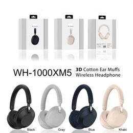 Hot Headband Earphone Bluetooth Earphones Bilateral True stereo Wireless Headphones for WH-1000XM5 Smart Noise cancelling processor With retail packaging