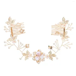 Headpieces Bride Hair Side Comb Clips Tiara With Color-preserving Handmade Design For Female Daily Headdress Jewelries