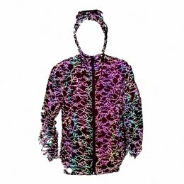 summer Jacket Men&Women Colorful Reflective Skin Coat Night Running Quick Dry Sportswear Cycling Coats Sun Protecti Clothing k0vw#