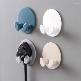 Hooks 4pc/Lot High Quality Plastic Adhesive Hook Bathroom Coat&Hat Hanger KitchenRoom Cable Holder