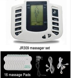 JR309A Health Care Electrical Muscle Stimulator Massageador Tens Acupuncture Therapy Machine Slimming Body Massager 16pcs pads3133193