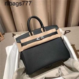 Bags Bk Designer Genuine Leather Handbag Handheld Top Layer Cowhide Lychee Pattern Large High-end Commuting