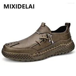 Casual Shoes Outdoor Men's Fashion Loafers Handmade Lightweight Soft Flat Breathable Boat Moccasins Men Sneakers