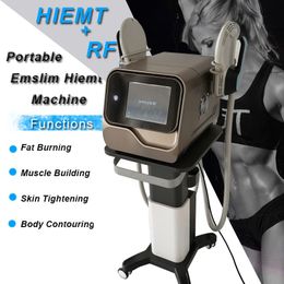 HIEMT Machine RF EMS Slimming Machines Fat Removal Weight Loss Butt Lifting Buttock Toning EMslim Muscle Building Slimming Equipment 2 Handles