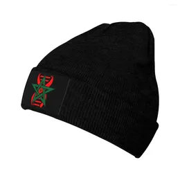 Berets Moroccan Flag Its In My DNA Morocco Knitted Hat Beanies Autumn Winter Hats Warm Acrylic Caps Men Women