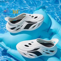 Slippers 361 degree mens hole shoes swimming sandals hollow garden shoes summer outdoor leisure lightweight and breathable slimming machine 67226722L2403