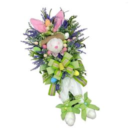 Decorative Flowers Easter Wreath Decorations Rustic Farmhouse Wall Hanger Decor For Front Door Indoor