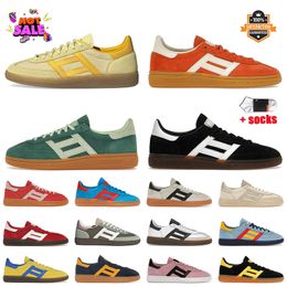 Wholesale Designer Casual Handball Spezial Shoes Vegan White Black Gum Wales Bonner Pony Leopard Nylon Brown Pink Green Women Mens Flat Trainers Sports Sneakers