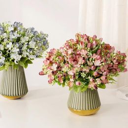 Decorative Flowers Home Artificial Hydrangea Tulips Bouquet Silk Fake Shopping Mall Decoration Simulation Flower Wine Red Tulip Floral