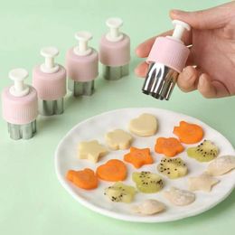 Baking Moulds Stainless Steel Cookie Cutter Set Press-style Moulds Vegetable Shapes For Kids Food