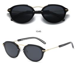 1545 Fashion Sunglasses toswrdpar Eyewear Sun Glasses Designer Mens Womens Brown Cases Black Metal Frame Dark 50mm Lenses For beac8484398