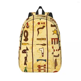 Backpack Student Bag Multicoloured Ancient Egyptian Hieroglyphics Parent-child Lightweight Couple Laptop