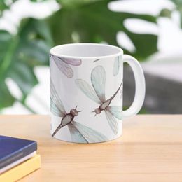 Mugs Watercolor Romantic Dragonflies Coffee Mug Coffe Cups Travel