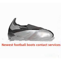 2024 Buty piłkarskie buty korki do piłki nożnej z skrzynkami skarpetami torba na prezent dokładność+ elitarne buty językowe metalowe kolce męskie miękkie miękkie