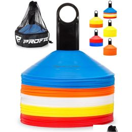 Training Equipment Soccer Cones Set Of 50 Agility With Carry Bag And Holder For Football Kids Sports Field Cone Markers Drop Delivery Dhpml