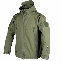 tactical Jacket Men Thin Waterproof Windbreaker Army Camo Hooded Outdoor Jacket Shark Skin Fishing Bomber Coats Spring x4gV#