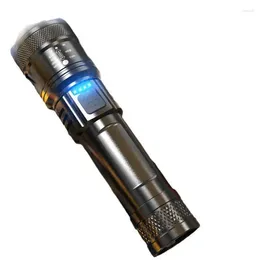 Flashlights Torches LED Strong Light Outdoor Charging Super Bright USB Focusing Emergency Household Camping