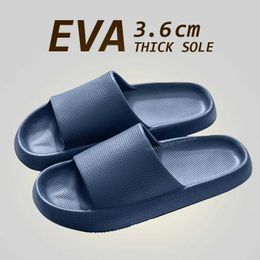 Slippers Slippers 2024 Summer Sports Shoes Womens Tick Boom Platform Slide Soft Eva ollow Unisex Sandals Casual Beach H240326LNHQ