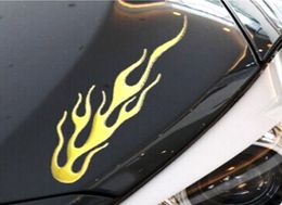 4Color Cool Car Decorative Sticker Fire Shape Design Stickers 3D Decals Silver Gold Black Red For Auto Motorcycle4801807