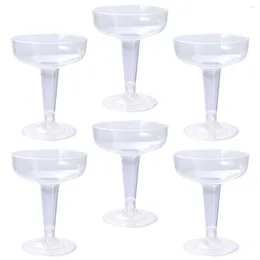 Disposable Cups Straws 30 Pcs Drinking Goblets Glass Mimosa Glasses Plastic Party Cocktail Champagne Flutes Margarita Stem Martini