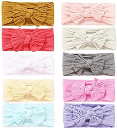 Baby Girl Headbands with Bow Newborn Infant Toddler Hairbands Nylon Headband elastic Child Hair Accessories whole20585640910