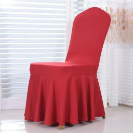 White Chair Cover Spandex Chair Cover for Wedding Banquet 11 LL