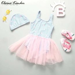 One-Pieces Girls Swimwear UPF50 UV Protection Swimsuit Girl Skirted Tutu Dress One Piece Childrens Bathing Suit Summer Baby Beach Clothes 24327