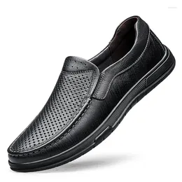 Casual Shoes Genuine Leather Men 2024 Brand Mens Loafers Moccasins Breathable Slip On Business Formal