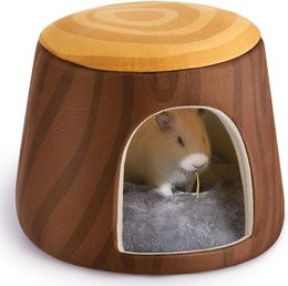 ZOUPGMRHS 2 in 1 Guinea Pig Bed with Removable Pad, Washable Bunny Bed, Foldable Accessories for Guinea Pig Cages, Bunny