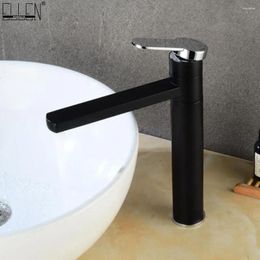 Bathroom Sink Faucets Vidric Cold Mixer Tall Black Basin Tap Deck Mounted Vessel Faucet ELK1410