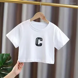 Men's Suits High Quality 2024 Summer Season Contrast Colour Letter Printing Short Sleeve T-Shirt Women's Top Sports Girly Sense