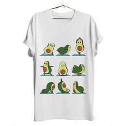 cute Avocado yoga series funny t shirt men new white casual tshirt homme unisex fresh style streetwear t-shirt short sleeve R3II#