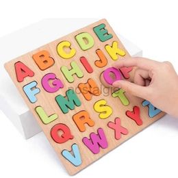 Colourful kids Intelligence toys Alphabet Number Wooden Puzzles Kids Intelligent Matching Game Preschool Children Early Educational Toys 240327