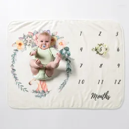 Blankets Infant Baby Milestone Blanket Po Pography Prop Backdrop Cloth Calendar Boy Girl Accessories 70 102CM