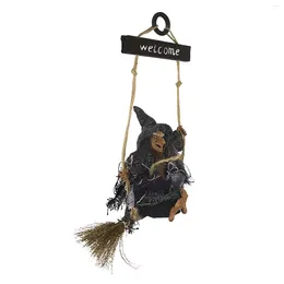 Party Decoration Halloween Flying Witch Broom-style Pendant Festival Haunted House Props Indoor Decorations Hanging Welcome