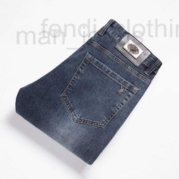 Herren-Jeans, Designer-Herbst- und Winter-Herbst-High-End-Europäische Business-Jeans mit kleinem geradem Bein, Markenhose RT41 8W8N