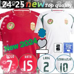 Hungary 2024 Euro Cup Soccer Jersey SZOBOSZLAI New 2025 Hungarian National Team 24 25 Football Shirt Men Kids Kit Set Home Red Away White Men's Uniform GAZDAG ROLAND