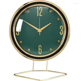 Table Clocks Simple And Stylish Desk Clock Metal Single-sided Mute Three-dimensional Digital Desktop Tabletop Ornaments