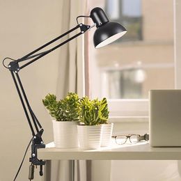 Table Lamps Study Lamp With Clamp School Computer Desk Folding Office Light Manicure Room Desks LED Nail Gel Lights