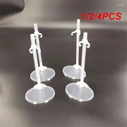 Hooks 1/2/4PCS Dollhouse Accessories Convenient Storage Doll Bracket Display Plastic Stand Holder Transparent Model Support