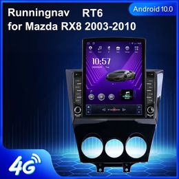 9.7" New Android For Mazda RX8 2003-2010 Tesla Type Car DVD Radio Multimedia Video Player Navigation GPS RDS No Dvd CarPlay & Android Auto Steering Wheel Control