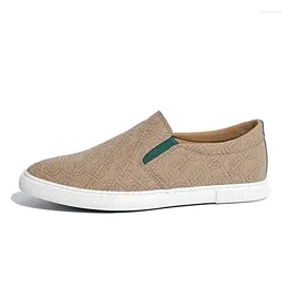 Casual Shoes 2024 Men Quality Sneaker Unisex Summer Canvas Loafer Printed Letter Upper Soft Latex Insole Simple Leisure Shoe