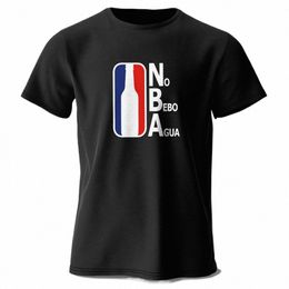 men's No Bebo Agua Printed T-Shirt 100% Cott Oversized Classic Funny Graphic Tees for Men Women Summer Tops l1ZH#
