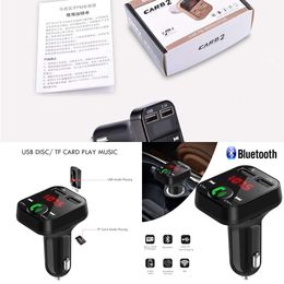 Update Car Kit Handsfree Wireless Bluetooth Fast Charger FM Transmitter LCD Mp3 Player USB Charger 2.1A Accessories Handsfree Audio Receiver