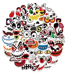 50 PCS Mixed Graffiti skateboard Stickers halloween pumpkin For Car Laptop Fridge Helmet Pad Bicycle Bike Motorcycle PS4 book Guit6417155