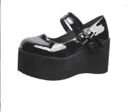 Dress Shoes Female High-heeled Pumps Platform Wedges High Heels Women's Sweet Black Punk Woman Vintage