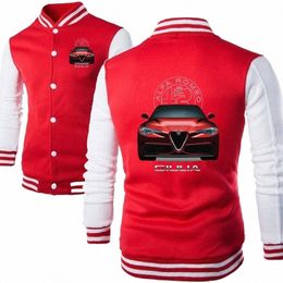 men's Baseball Jackets Outing College Varsity Coats Alfa Romeo Giulia Sweatshirts 3D Printing Cars Shooting Hunting Outerwear z8oh#