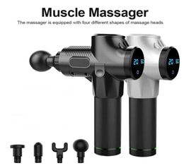 Electric Muscle Massager Fascia Gun Muscle Relaxation Fitness Equipment Tissue Massage Gun Shaping Massager 4 Heads With Bag7806111