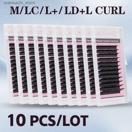 False Eyelashes 10 PCS Qeelasee 0.03/0.07/0.10 M/LC/L+/LD/L Curl False Eyelash Extensions Mink Black Material Mixed Tray Makeup Lashes24327